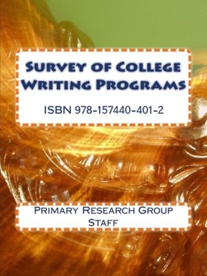 cover image of Survey of College Writing Programs